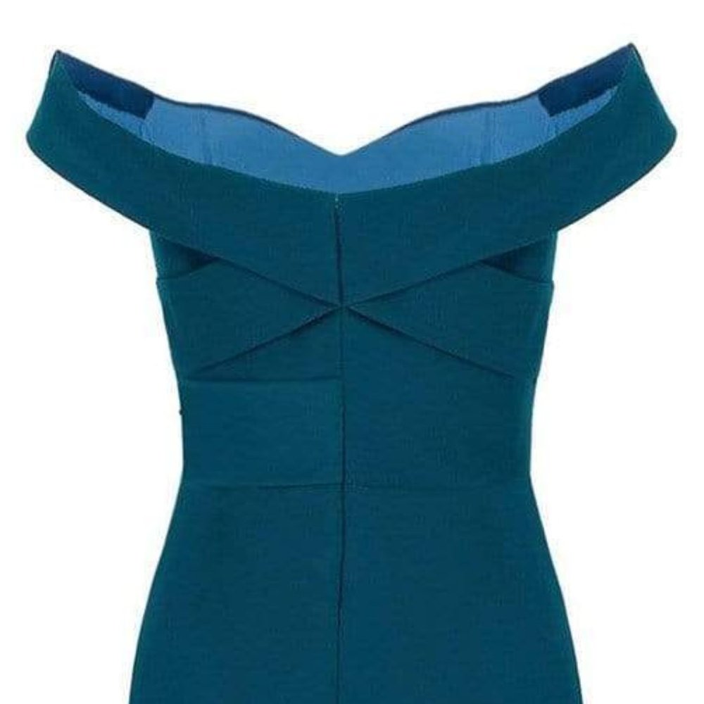Janique Evening Dress Teal in Size 14 - Picture 4 of 6